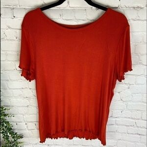 TIME and Tru Ribbed Knit Blouse XL XG NWOT